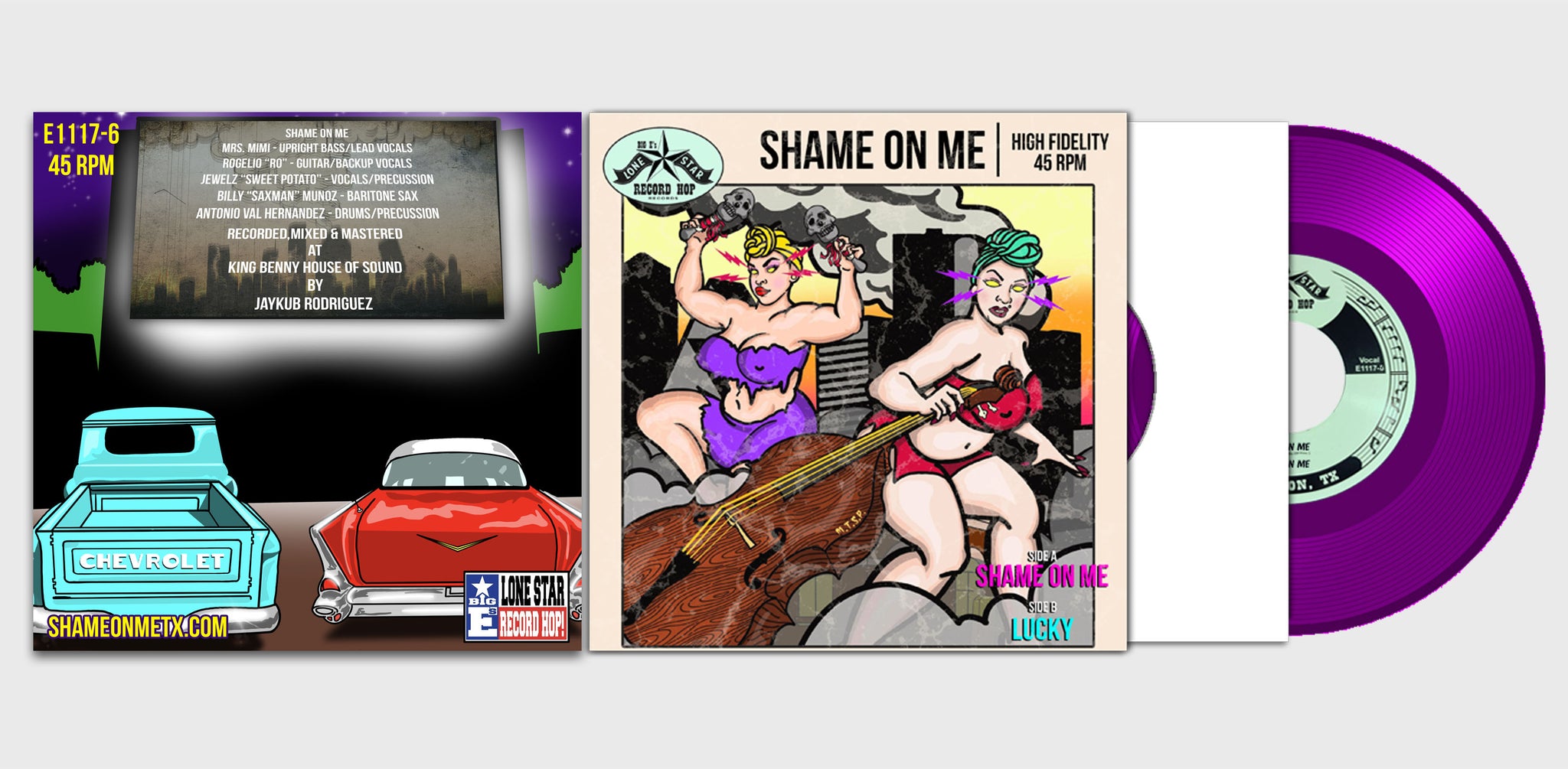 Shame On Me/Lucky Vinyl, 7", 45 RPM